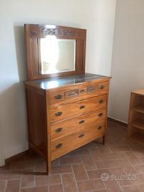 Meraviglioso comò di ciliegio anni 30 con specchio