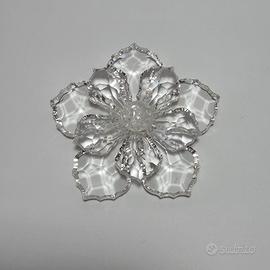 Fiore in cristallo trasparente 
