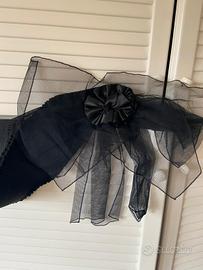 🎀 Tre Fasce Eleganti con Tulle e Fiore Satinato