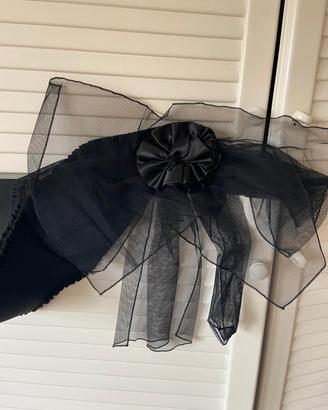 🎀 Tre Fasce Eleganti con Tulle e Fiore Satinato