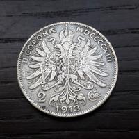 ARGENTO _ moneta da 2 corone AUSTRIA 1913
