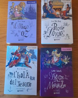 4 LIBRI per bambini /ragazzi Classici Giunti NUOVI