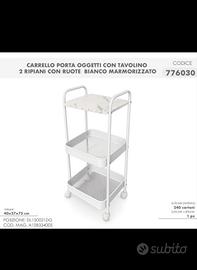 Carrello Salvaspazio con Ruote 40x27x75 cm