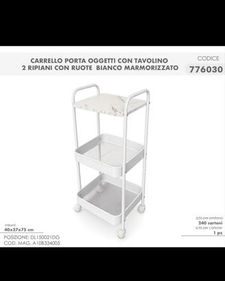 Carrello Salvaspazio con Ruote 40x27x75 cm