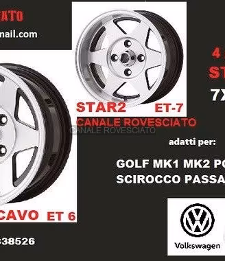 Cerchi star 7x13 vw 4x100 concavi / a canale