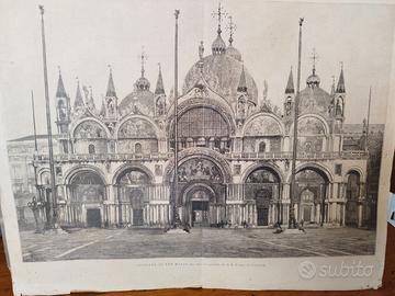antica stampa di San Marco  Venezia
