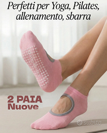 2Paia Calzini antiscivolo Donna NUOVI Yoga pilates