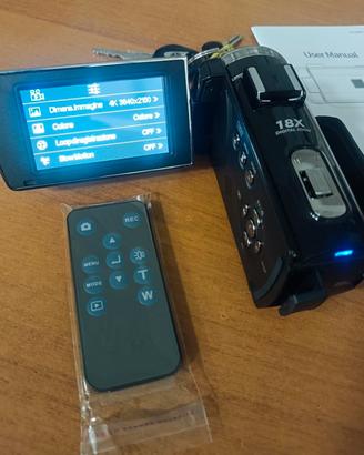 Videocamera 4k con accessori nuova