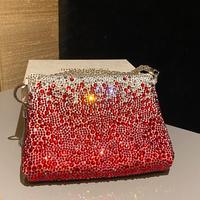 JIMMY CHOO Clutch Lusso | Cristalli Sfumati Rosso
