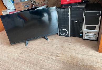 pc ricambi + tv 32 pollici