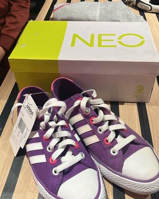 Adidas NEO VLNEO 3 Stripes LO viola e rosa
