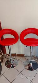 coppia sgabelli in ecopelle rosso Kasanova 