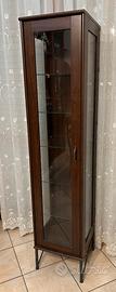 Vetrina espositiva in legno con uno sportello