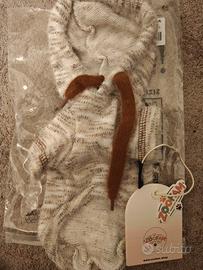 Felpa in pile a coste con cappuccio per cane