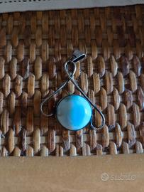 Ciondolo  di pietra azzurra LARIMAR 