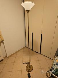 Piantana in ottone con vetro di Murano