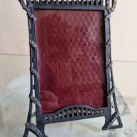 Cornice Portafoto in metallo, epoca 1900 circa