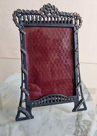 Cornice Portafoto in metallo, epoca 1900 circa