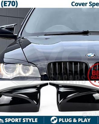 CALOTTE SPECCHIETTI per Bmw X5 E70 Nero Lucido