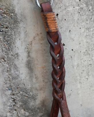 guinzaglio a mano  in cuoio intrecciato