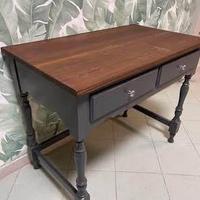 Scrivania shabby grigio antracite 98x56x79 lazio