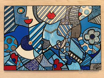 Quadro moderno dipinto a mano