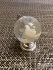 Mappamondo/Globo girevole in cristallo, smalto
