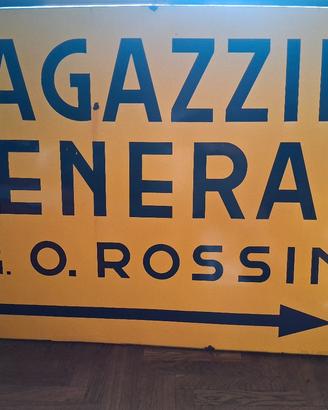 Grande insegna smaltata magazzini generali 