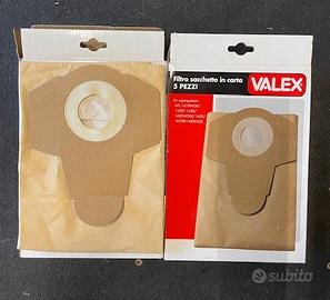 Filtro Sacchetti Valex di carta nuovi - 8 pezzi