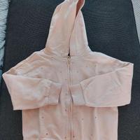 felpa brillantinata rosa