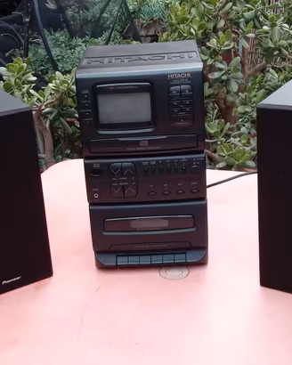 Mini Sistema hi fi Hitachi AX-3E  radio am/fm-lett