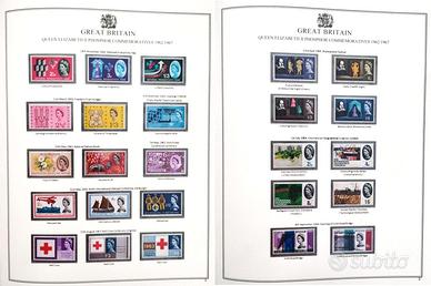 G. BRETAGNA COLLEZIONE COMMEMORATIVI BANDE FOSFORO