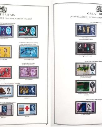 G. BRETAGNA COLLEZIONE COMMEMORATIVI BANDE FOSFORO