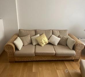 Divano in midollino bambù