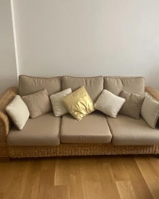 Divano in midollino bambù