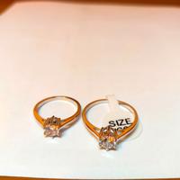 Anello solitario in argento 925%