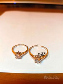 Anello solitario in argento 925%