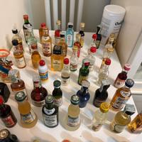 Collezione di liquori in miniatura