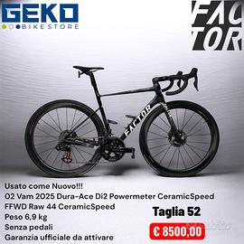 Factor O2 Vam 2025 taglia 52 Dura-Ace Powermeter