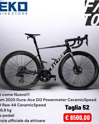 Factor O2 Vam 2025 taglia 52 Dura-Ace Powermeter
