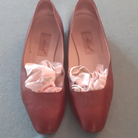 Mocassini Micol con Tacco. Pelle Marrone. Mis. 37