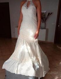 Abito da sposa avorio S modello sirena 