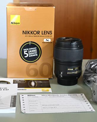 Nikon Nikkor 60mm f 2.8 AF-S ED G Micro Macro