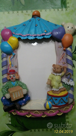 Tre cornici portafoto per arredo