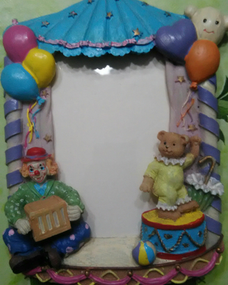 Tre cornici portafoto per arredo