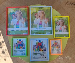 6 cornici colorate diverse dimensioni