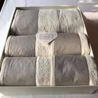 SET TELO 2 ASCIUGAMANI 2 OSPITI COTONE