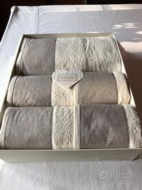 SET TELO 2 ASCIUGAMANI 2 OSPITI COTONE