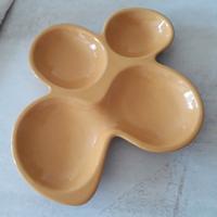 Antipastiera in porcellana ocra