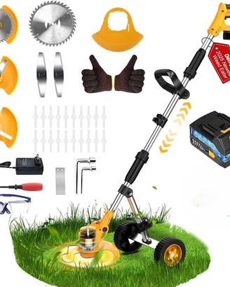 Tagliaerba elettrico senza fili, decespugliatore